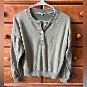 American Eagle Quarter Button Sweatshirt